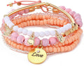 MengPa Beaded Bracelets for Women Trendy Stacks Boho Bead Bracelet Pack Friendship Jewelry