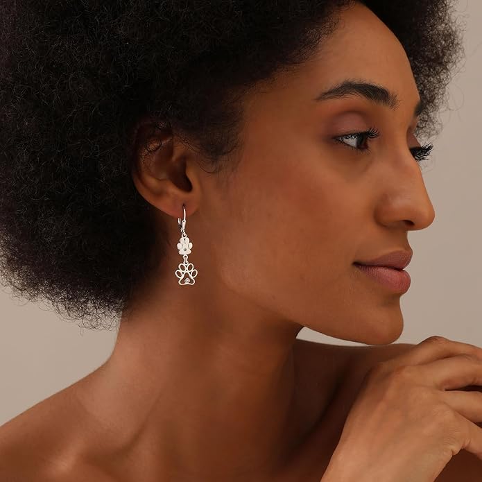 LeCalla 925 Sterling Silver Filigree Dangle Drop Leverback Earrings for Women | Long 925 Silver Dangle Leverback Earrings Hypoallergenic Filigree Tear drop Earrings Jewelry