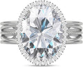 Linawe Birthstone Chunky Adjustable Rings for Women, Gold/Silver/Rose Gold Statement Rings, Imitation Diamond Fake Gemstone Crystal Cocktail Ring, Cubic Zirconia Costume Jewelry