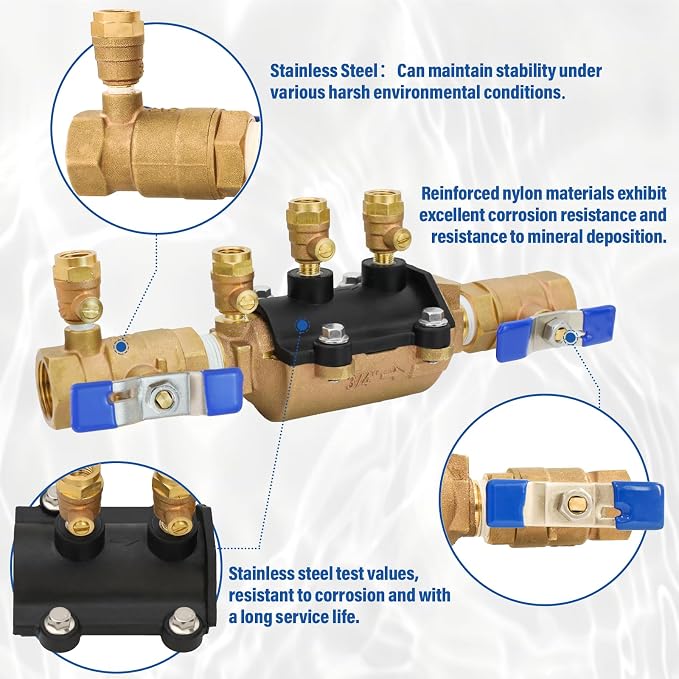 34-350 3/4" 350 Double Check Backflow Preventer | 3/4 inch Double Check Valve - Image 3