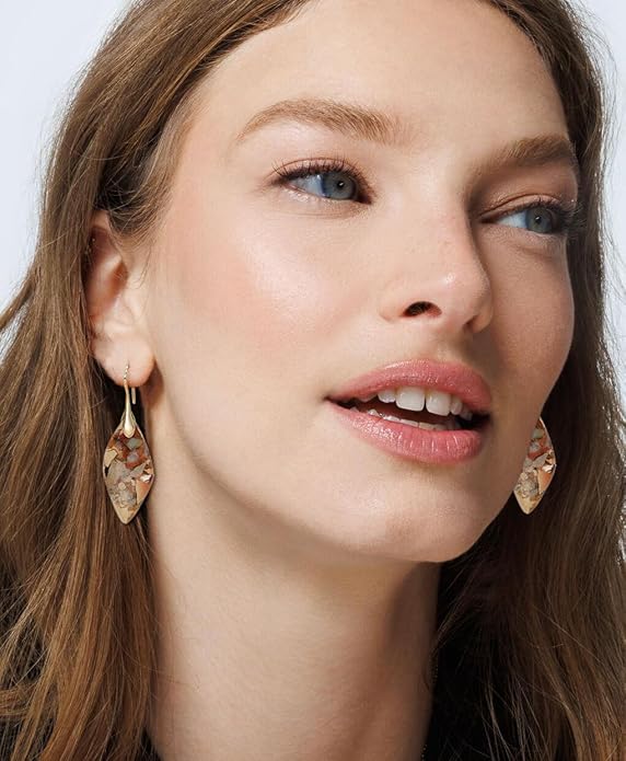 Natural Stone Earrings Multishape Dangle Drop Earrings Boho Stone Earring for Women