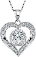 Moissanite Necklace for Women 14k Gold Heart Necklaces Moissanite Pendant for Woman 1 Carat - Luxury Love Jewelry Gift for Anniversary, Birthday and Christmas - Jewelry for Wife from Husband