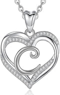 INFUSEU Unique Initial Necklaces for Women Girls Small Heart Letter Jewelry, Meaningful Personalized Gifts