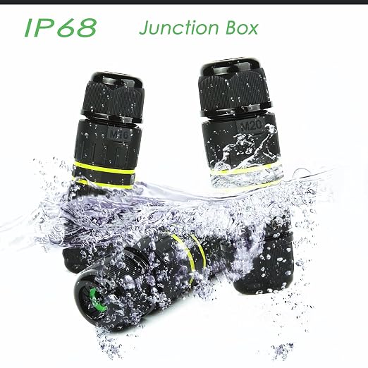 IP68 Waterproof Junction Box 4 Way 4pin Outdoor Cable Connector | 2 Pcs M20 - Image 7