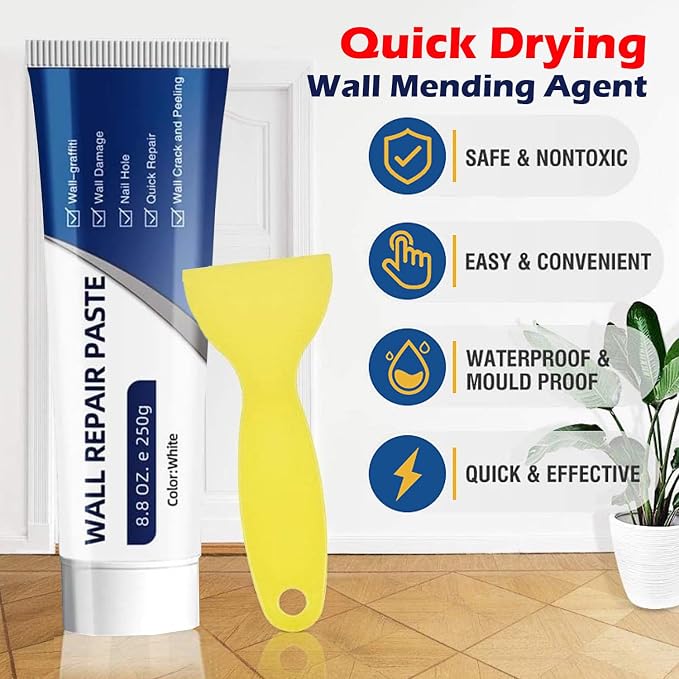 Drywall Repair Kit, Quick Drying & Efficient Wall Repair Paste, Holes & Cracks - Image 2