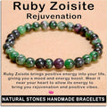 AD Beads Handmade Gemstone Stretch Elastic Bracelet Crystal Healing Reiki Nature's Beauty and Spiritual Essence Unisex