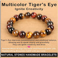 AD Beads Handmade Gemstone Stretch Elastic Bracelet Crystal Healing Reiki Nature's Beauty and Spiritual Essence Unisex
