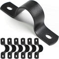 Black U-Clamps 3/4 INCH Metal Pipe Clamps 2-Hole U-Brackets Suitable by AGUTEA