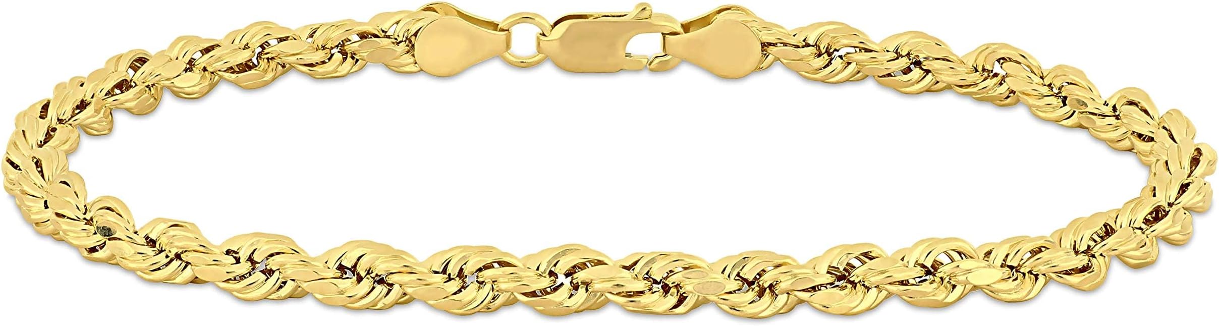 Gold Rope Chain Bracelet for Men & Women – 100% Real 10k or 14k Gold, Lightweight, Premium Craftsmanship