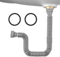 Sink Drain Pipe Kit, 1 Pack Flexible Drain Pipe P Trap, 12.79"-35.03" Flexible by Rackickyer