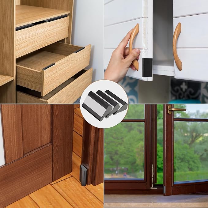 Kneelisa Wedge-Shape Window Weather Stripping Door Frame Seal 196” Black | - Image 7
