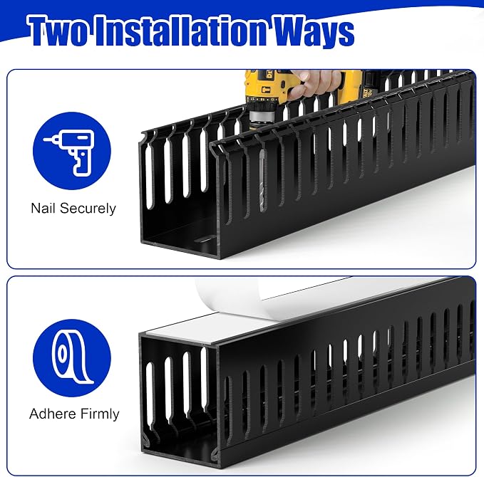 2" H x 2" W Cable Raceway, 132in Under Desk Wire Management Channel, 16.5in Each - Image 6
