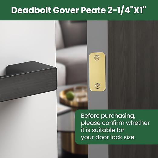 1" x 2-1/4" Door Hole Cover Plate, Stainless Steel Door Strike Filler Plate | - Image 2