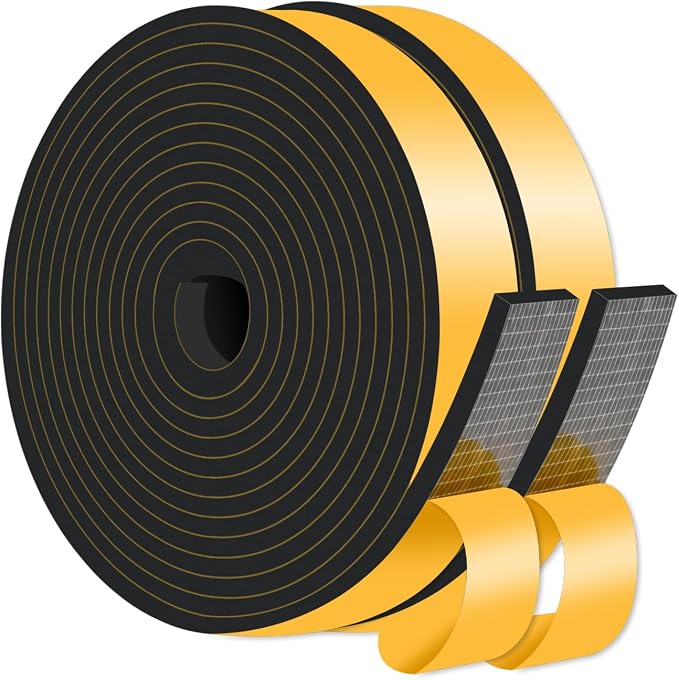 Weather Stripping Door Seal, High Density CR, 1 in x 1/4 in x 66Ft | Weather by MIKONIYA