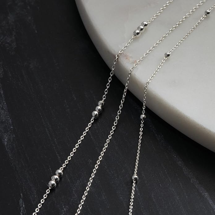 Milla Layered Necklaces for Women – 14K Gold Plated or Silver Plated Dainty Necklace Stack, Trendy Triple Chain Necklace Set