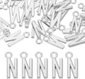 uxcell Letter Charm, Alloy Letter Initial Alphabet Charm for DIY Crafts Jewelry Making Bracelet Earrings Necklace
