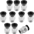 10Pcs 8mm Push Connect 1/4 NPT Male Straight Pneumatic Fitting | Pure Copper by Qjaiune