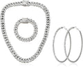 Tennis Necklace Bracelet for Women, Sterling Sliver, Dainty Chocker Necklace, Crystal Bracelet for Women, Wedding Jewelry for Bride, Sparkly Party Prom Hypoallergenic