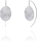 OZEL Gold Dangle Earrings for Women Brushed Finish, Matte Gold Statement Jewelry, 14k Gold Plated