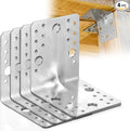 4 Pcs 4x4x3-1/2 Steel L Bracket 1.7mm Thick Metal Angle 90 Degree Reinforcing by Shimeyao