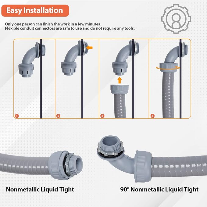 Liquid-Tight Conduit 3/4 50ft w/UL Certification | Flexible Electrical Conduit - Image 5