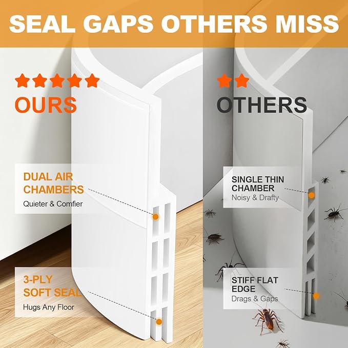 Under Door Gap Filler for Exterior/Interior Doors, Blocks Draft | 78'' Length - Image 3