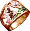 Women Tree of Life Lucky Flower Wide Band Ring Gold Pink Opal Green Enamel Resin Plated Dainty Tree Rhinestone Statement Thumb Index Full Finger Chunky Ring Party Crystal Vintage Jewelry