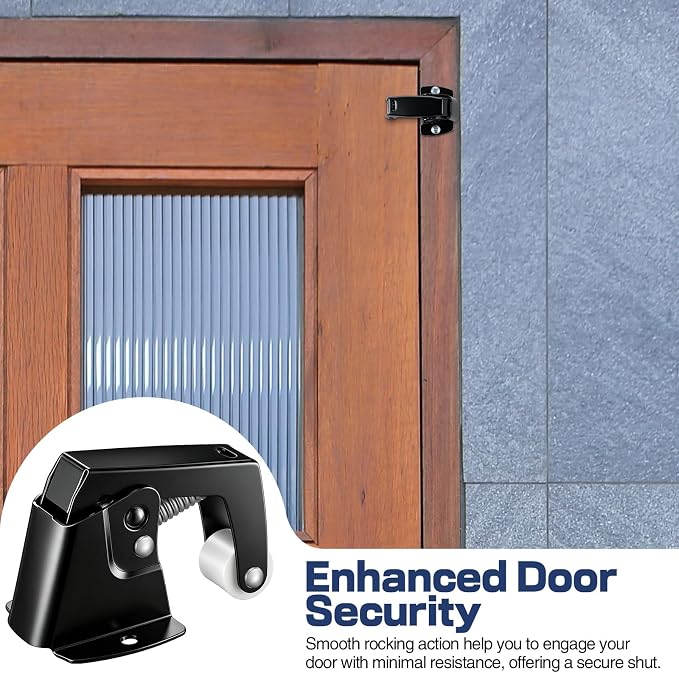 Dreyoo 1 Pack Screen and Storm Door Catch, 1-3/4 x 1-5/8 in, Zinc Plated - Image 6