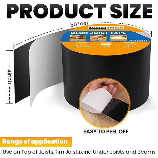 ADHES Deck Joist Tape, Deck Flashing Tape, Outdoor Construction Use - Image 2