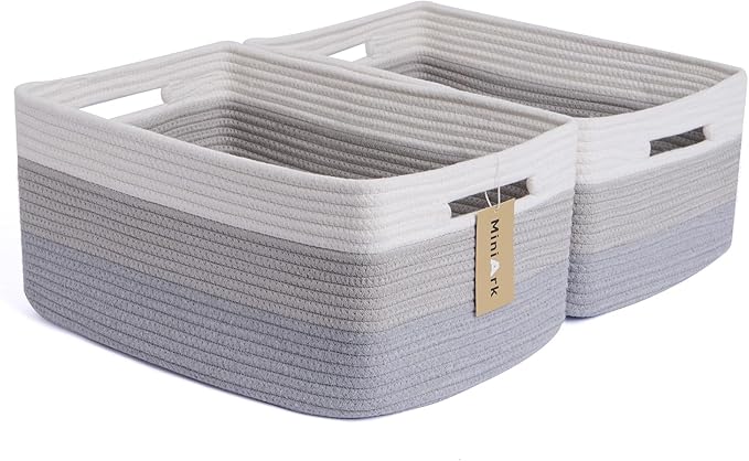 MiniArk Large Storage Baskets for Shelves, Baby Nursery, Toy Baskets Box by MiniArkStorageBasketsHome