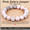 AD Beads Handmade Gemstone Stretch Elastic Bracelet Crystal Healing Reiki Nature's Beauty and Spiritual Essence Unisex