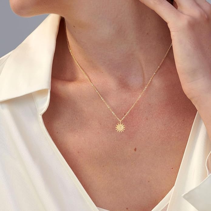 14K Gold Plated Dainty Pendant Butterfly Bead Boot Bee Baseball Flower Compass Airplane Heart Hummingbird Tree Necklace Simple Jewelry Gift for Women