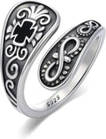 Spoon Rings for Women 925 Sterling Silver Sunflower Adjustable Thumb Spoon Rings Celtic Knot Promise Engagement Statement Boho Vintage Finger Open Antique Rings Jewelry