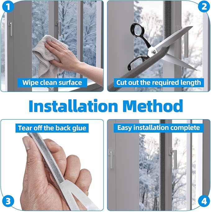 Brush Weather Stripping, Self-Adhesive Pile Door Seal Strip - Image 6