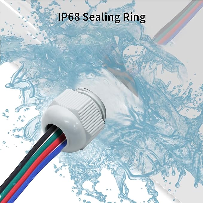 Bonsicoky 1/4" NPT Nylon Cable Glands, Adjustable Cord Grip, Strain Relief - Image 4