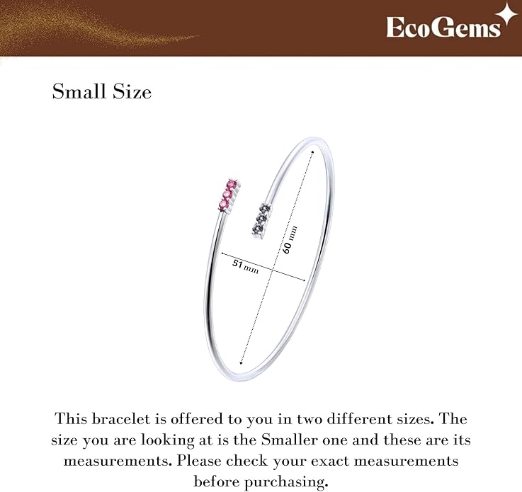 EcoGems Lab Grown Gemstone & Moissanite Bracelets – 14K White or Yellow Gold Plated Sterling Silver – Featuring Lab Grown Diamonds, Emeralds, Paraiba, Sapphire & Pearls – Sustainable Luxury Gift with Gift Box
