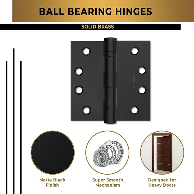 Door Hinge Ball Bearing 4 x 4 Inches Solid 304 Steel Durable Heavy Duty - Image 4