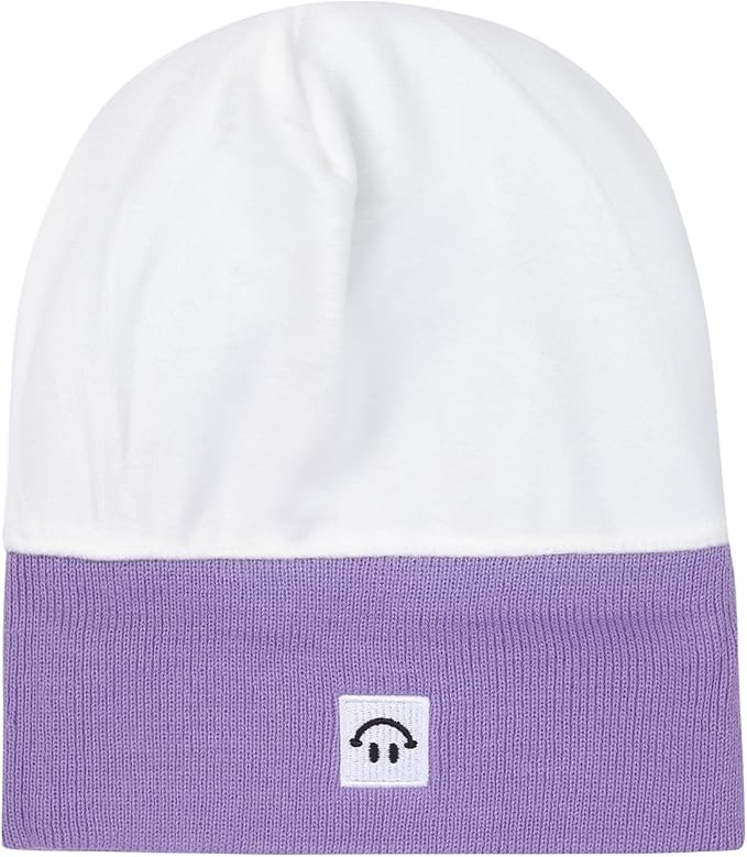 MaxNova 2 Pack Baby Beanie Fleece Lined Knit Toddler Hat for Girls Boys 0-8 Years