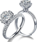 Atylyk Moissanite Engagement Ring Solitaire Sterling Silver Promise Rings for Women Lady