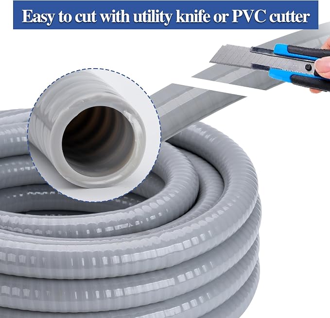 1 Inch 25 FT Liquid-Tight Conduit and Connector Kit | Non Metallic Flexible - Image 5