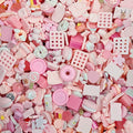 100pcs Cute Slime Charms Mixed Set Resin Flatback for DIY Craft Making and Ornament Scrapbooking Beads Assorted Candy Fruit Cake Resin Ornament Kit Making Supplies