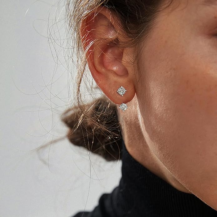 Tennis Necklace Bracelet for Women, Dainty Sterling Sliver Choker Necklace Crystal Link Bracelet Stud Earrings for Women Wedding Jewelry for Bride Jewelry Set Accessories