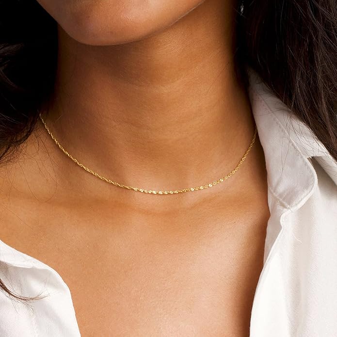 CHESKY Layered Necklaces for Women, 14K Gold Plated Chain Necklace Women Trendy Cuban Link Paperclip Chain Toggle Clasp Necklace Fashion Chunky Jewelry for Women