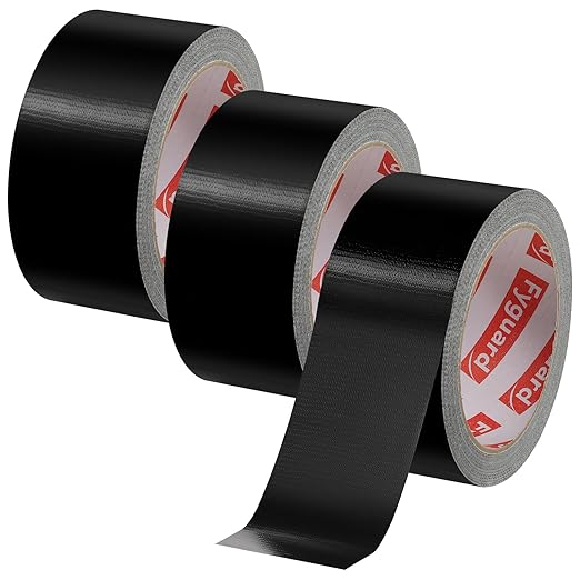 3 Pack Black Duct Tape 2IN x 60Yd Total Heavy Duty Waterproof Tape | All by Fyguard