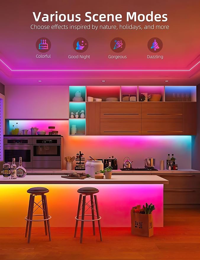 Lamomo LED Strip Lights RGB 16.4Ft, Neon Rope Lights - Image 5