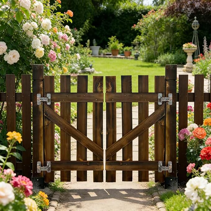 Fence Gate Hinges，Heavy Duty Steel Frame Hinges, 180 Degree Open, Weld onto The - Image 3