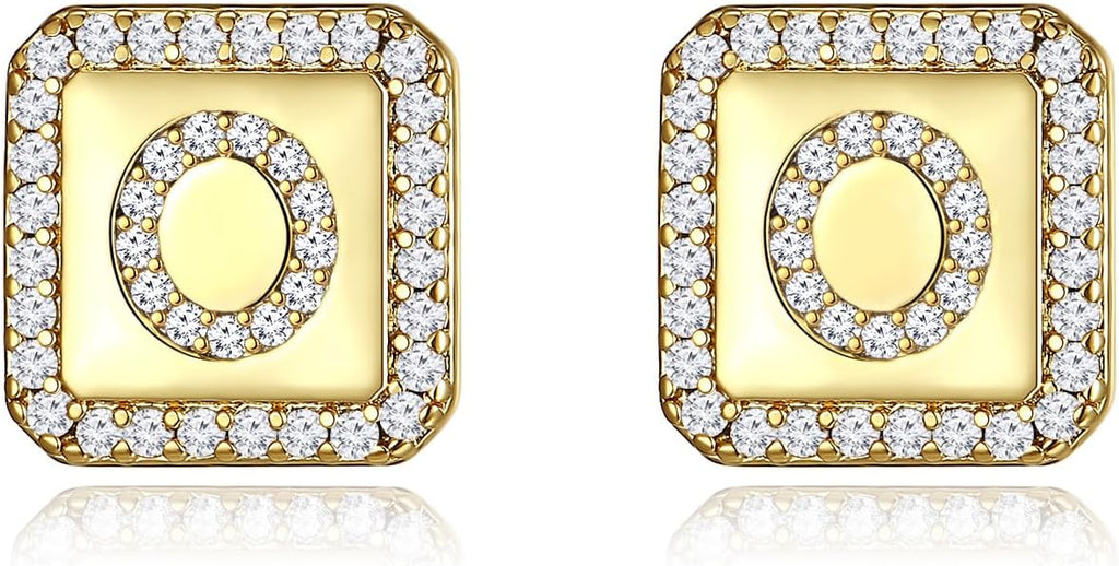 Gold Earrings for Women 24K Gold Filled Initial Earrings for Women S925 Earrings Gifts for Her