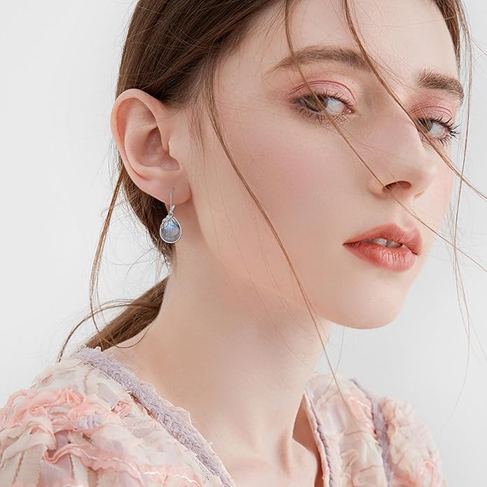 VONALA Flower Earrings for Women 925 Sterling Silver Rose/Lotus/Scottish Thistle/Tulip/Lilac/Mushroom/Pineapple Dangle Drop Earrings Flower Jewelry Gifts for Women Girls Birthday Gifts