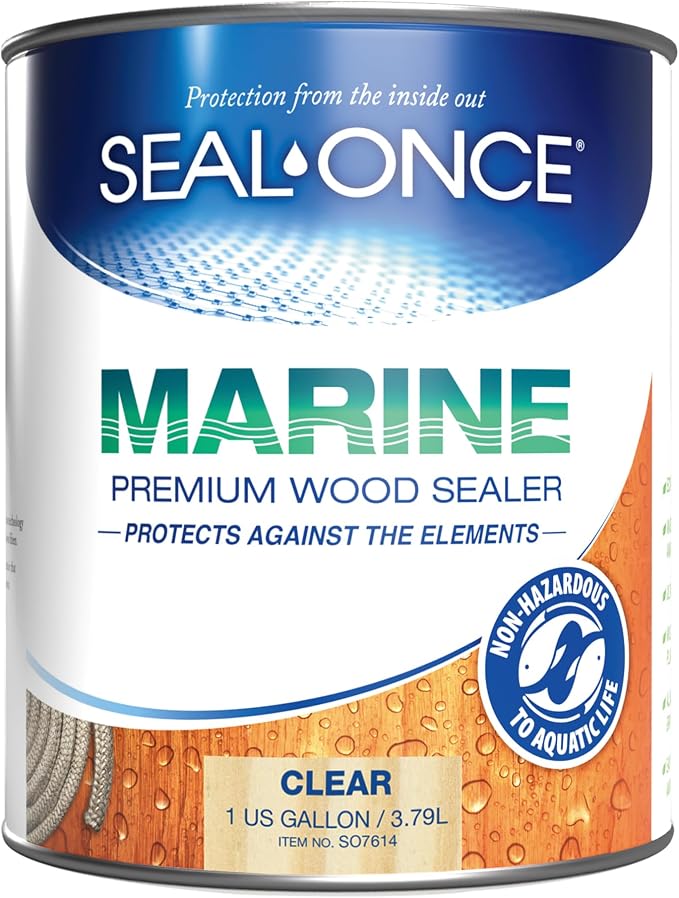 SEAL-ONCE Marine Penetrating Wood Sealer and Waterproofer, 1 Gallon | by SEAL-ONCE