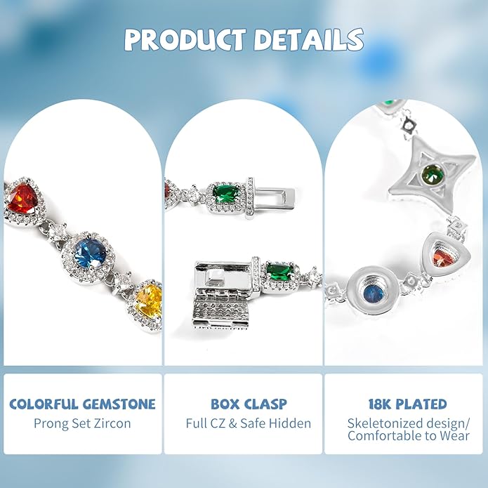 Tears of the Rainbow Hip-Hop Alloy Zirconia Necklace for Men & Women, Colorful Gemstone Statement Jewelry, Unique Urban Style Chain for Streetwear, Unisex Bold Design Gift Necklace for Men